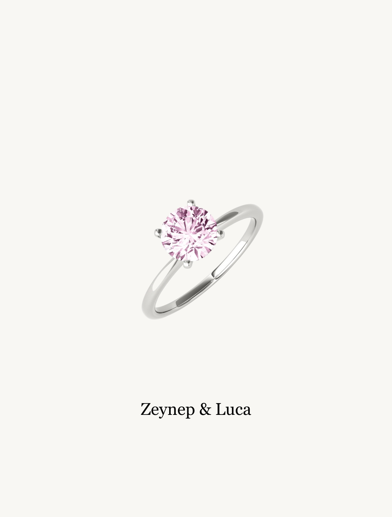 Zeynep & Luca – A Bespoke Vivid Pink Diamond Engagement Ring