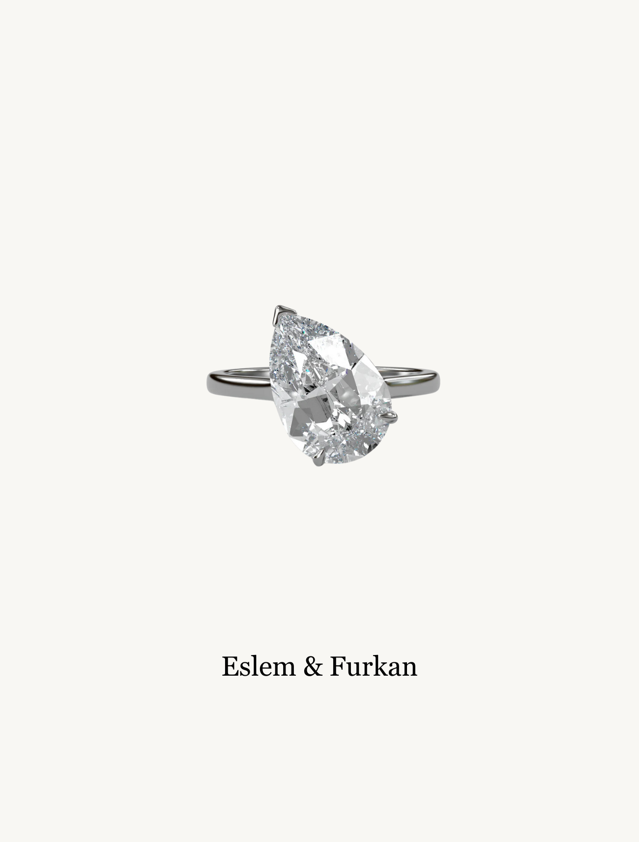 Eslem & Furkan – The Bespoke Twisted Pear Ring
