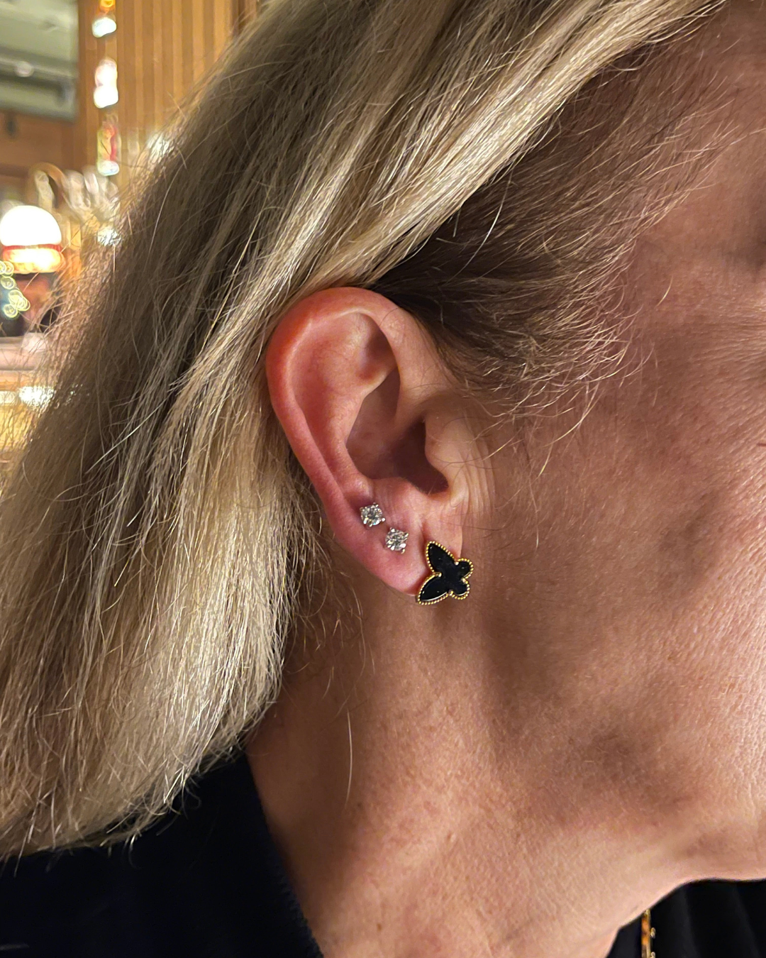 diamond stud earrings
