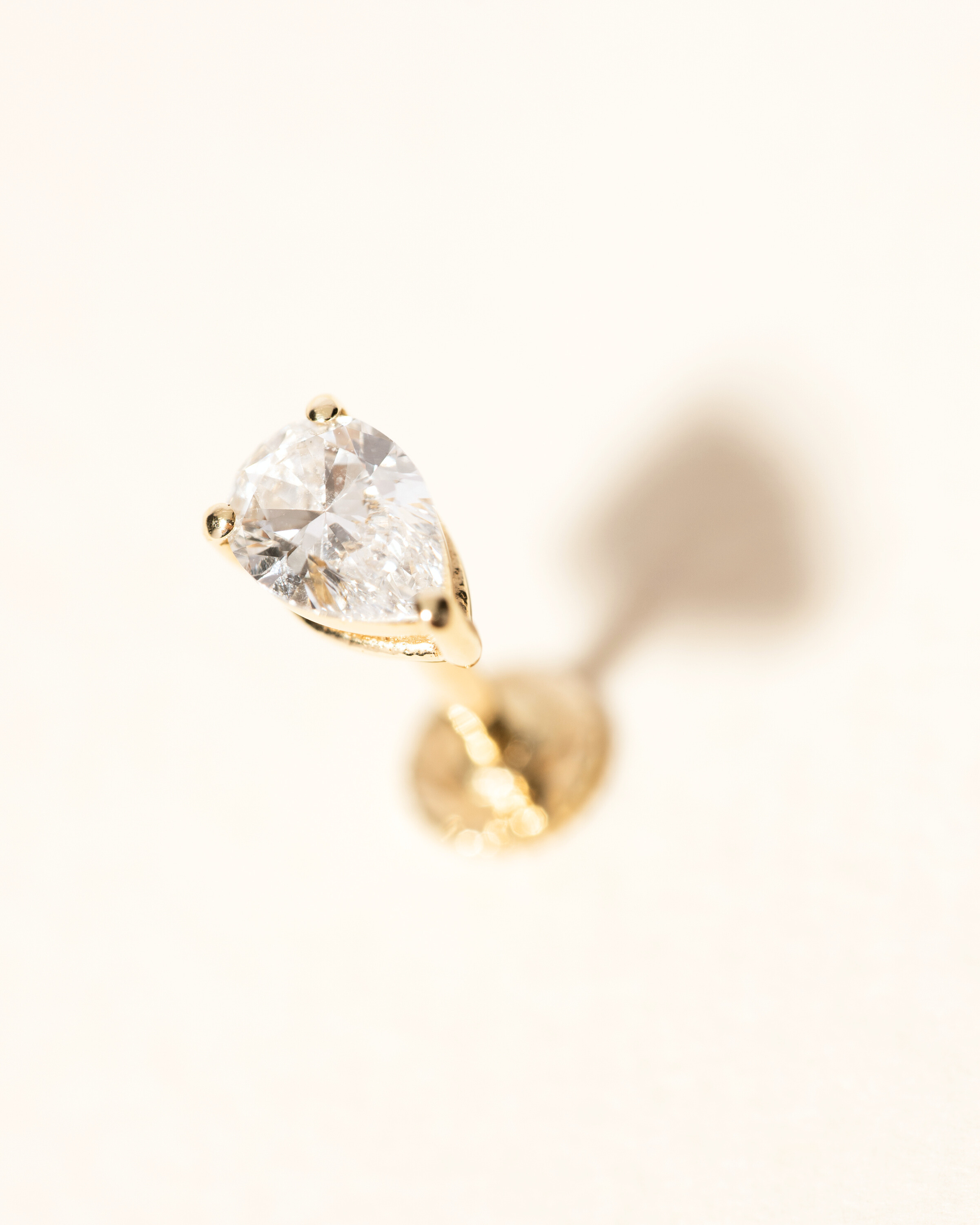 tear drop diamond piercing